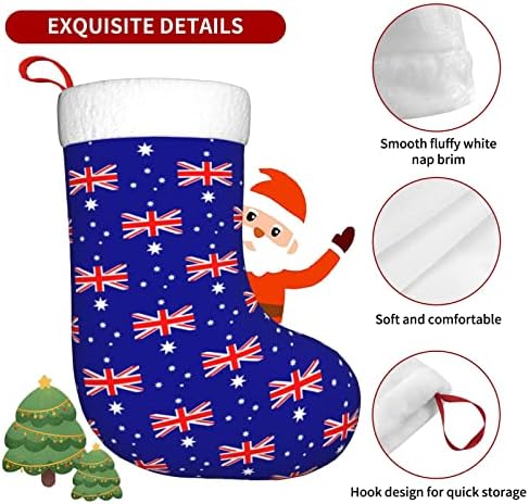Božićne čarape Australia Flag uzorak dvostrano kamin Viseći čarape