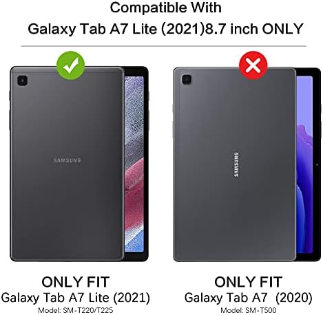 Bentoben Galaxy Tab A7 Lite 8.7 inča 2021, tanki sjaj Sparkly PU kožni štand preklopi folio udarni zaštitni tablet futrola za Samsung Galaxy Tab A7 Lite 8,7 inčni SM-T220 / T225, zlato ruže