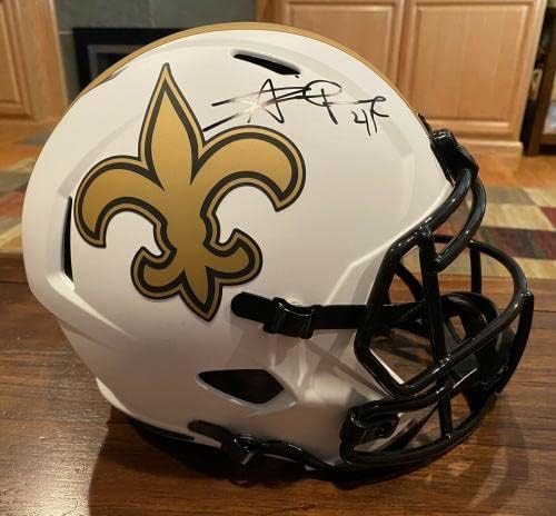 Alvin Kamara s autogramom New Orleans Saints Lunar Eclipse kaciga svjedok JSA 2-NFL kacige sa autogramom