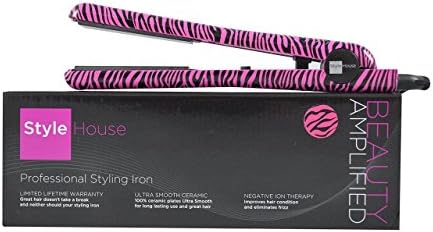 Stil House Keramički profesionalni stiling željezo ružičasta / crna zebra - brzo grijanje