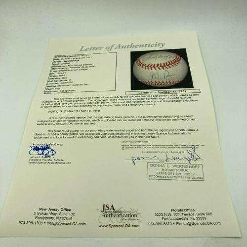 Sandy Koufax & Nolan Ryan potpisao je bajzbol nacionalne lige JSA COA - autogramirani bejzbol