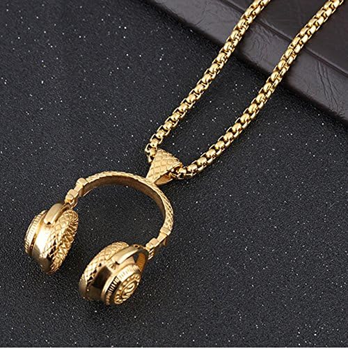 Akarrlili slušalice ogrlica muzički privjesak Hiphop modni lanac sa 24in lancem
