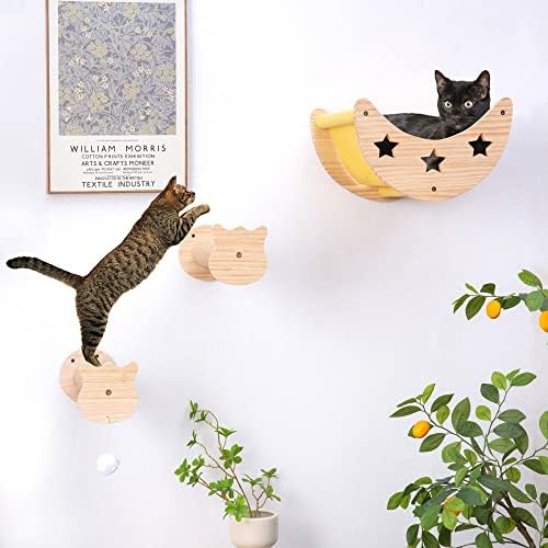 Police za penjanje za mačke zidna viseća mreža za mačke i stub za grebanje s Sisal konopcem