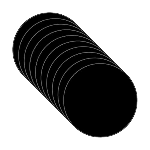 DARENYI & nbsp;10kom okrugli listovi od akrila/pleksiglasa, 10 inča crne akrilne ploče debljine 0,04 inča prazan
