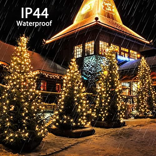 Svjetla za božićno drvo, 7ft 640 LED klaster svjetla s daljinskim upravljačem, 8 žičanih vilinskih svjetla