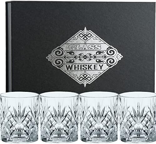 DH Whisky naočare Set 4 sa elegantnom poklon kutijom - 10oz rocks čaša za Scotch, burbon, alkohol aGlasses