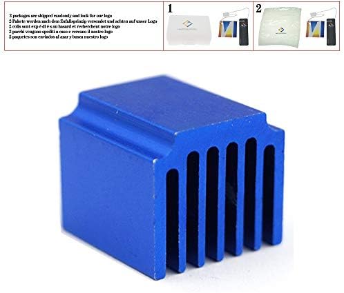 10pcs 3D dijelovi pisača Plavi aluminijski stepper vozač hladnjaka za TMC2100 LV8729 TMC2208 TMC2130