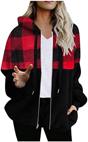 Narhbrg ženski plaćeni duksevi pulover pulover puni zip up duksevi kozdan jaknu s kapuljačom s kapuljačom