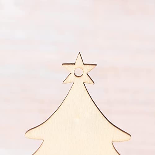 BESTOYARD Božić Decor 10pcs drveni Božićni ukrasi božićno drvo viseći ukrasi nedovršeni izrezi za drvo