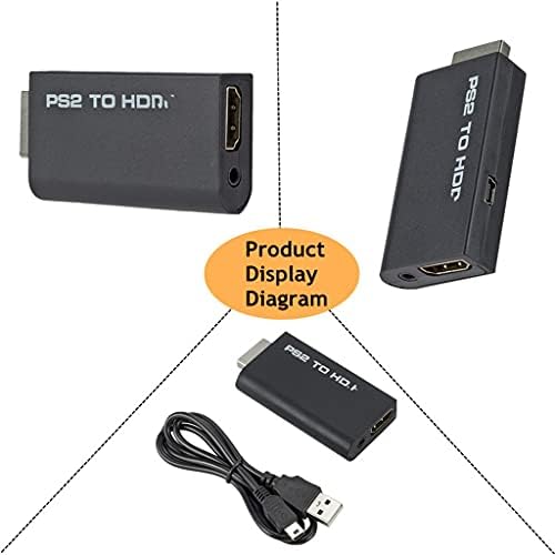 PBKINKM prijenosni PS2 do 480i / 480p / 576i audio video pretvarač sa 3,5 mm izlazom podržava sve režime prikaza