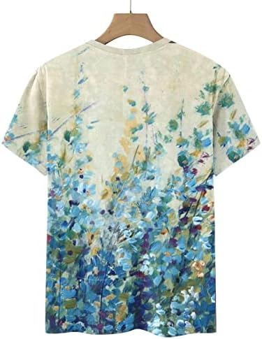 Ženske grafičke majice kratkih rukava Trendi bluza cvjetni tiskani TOP HOLDY CALESTE majice za ljeto