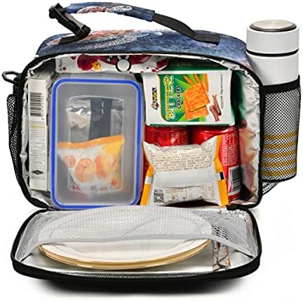 MNSRUU Studentska torba za ručak Turtle akvarelna izolovana torba za ručak piknik kutija za ručak sa podesivom