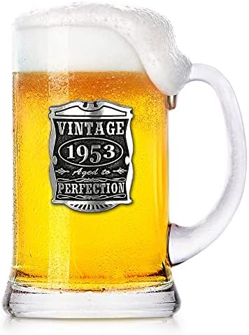 English Pewter Company 1 pinta Vintage Years 1953 70. rođendan ili godišnjica pivske šolje Glass