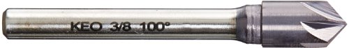 KEO 55816 Solid Carbide Jednoj cijeni, tialn obložen, 6 flauta, ugao tačke 100 stepeni, okrugli nosač, 1/4 prečnik