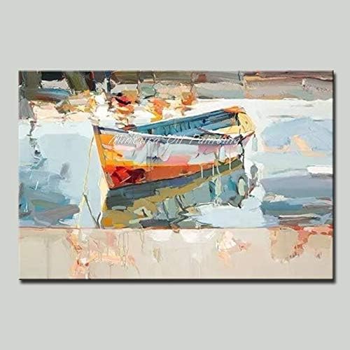 Skyinbags velika ruka oslikana moderno ulje na platnu, apstraktno brod u zidu jezera slike Artwork slike