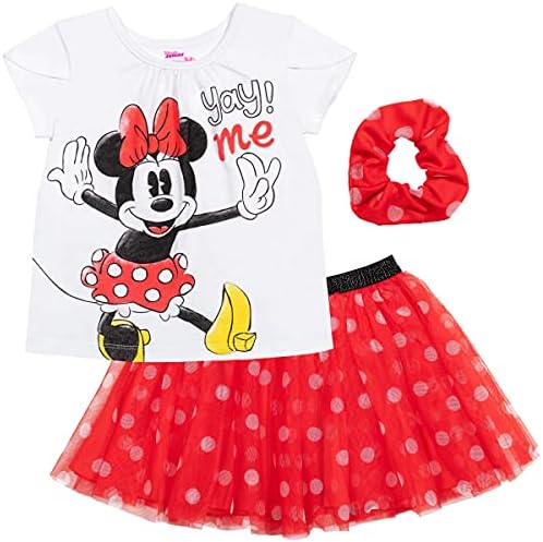 Disney Minnie Mouse djevojke grafički T-Shirt i Tutu suknja Set sa Scrunchy