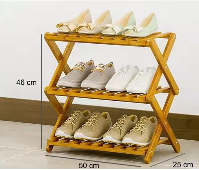 JTWMY preklopi 3-tier bambusov stalak za cipele besplatna instalacija Jednostavni domaćinstvo ekonomski
