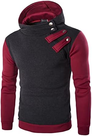 Pulover visoke vrate za muškarce modna kosi zip hip hop hoodie jesen i zimski sportovi džemper sa kapuljačom