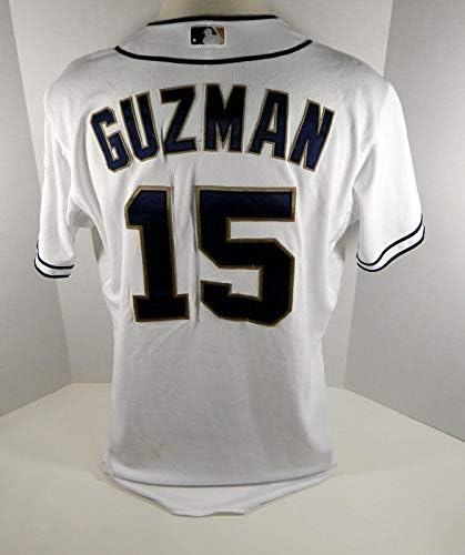 San Diego Padres Jesus Guzman 15 Igra Polovni bijeli dres - Igra Polovni mlb dresovi