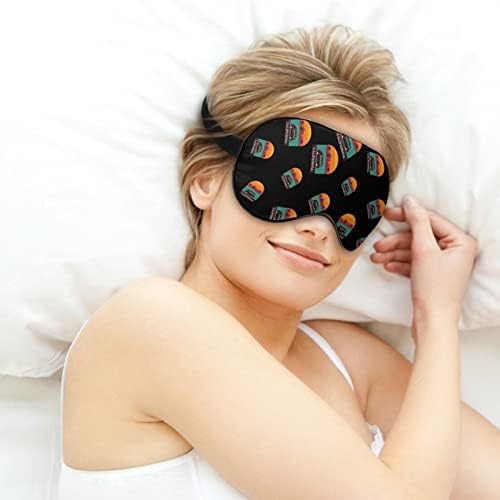 Retro California Beach Surfer Sleep oka maska ​​za oči sa podesivim kaišem za povezivanje za prijevoz