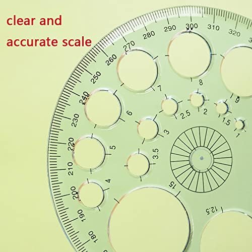 Sagasave 360 ​​stepeni debeli nosač kruga ravnalo za crtanje precizno matematički krug predložak 16
