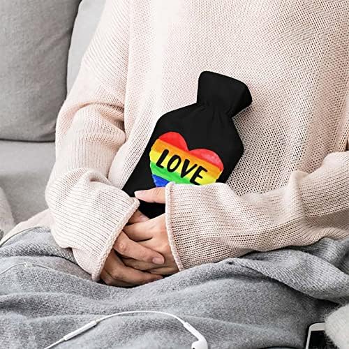 Ljubav Srce LGBT Pride termofor sa mekom poklopcem vreća za toplu vodu za ruke noge vrat ramena