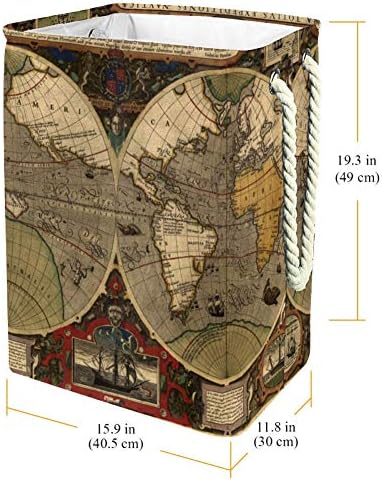 Unicey Retro world Map korpa za veš sklopiva korpa za kantu za čuvanje beba Hamper