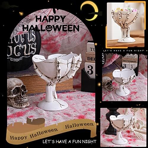 Skeleton Hands Halloween Decor Candy Bowl i držač, smola Halloween Witch Hand Candy Dish Candy
