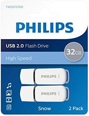 Philips 32GB Flash pogon, 2-pakovanje, snježno izdanje USB 2.0 - bijelo / sivo