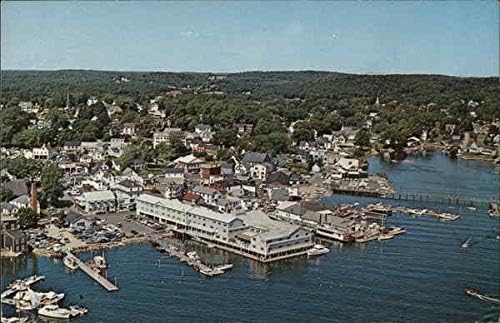 Fishermans Wharf Inn I Luka Boothbay na obali, Maine me originalna Vintage razglednica