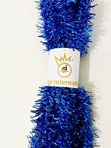 Blue Tinsel Garland za Božićna dekoracija Metallic X-mas Tree Tree Božićno stablo Ukrasi domaćinstva