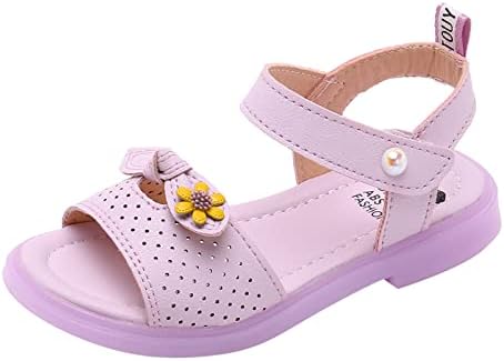 Dječja obuća modna cvijeta debela su sandala mekane jedine udobne sandale princeze ravne cipele