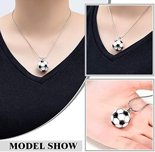 Konstantlife fudbalske kremiranje nakit za pepeo Memorial urn ogrlica od nehrđajućeg čelika Nogometni privjesak