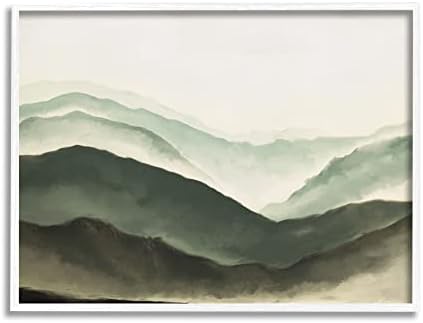 Stupell Industries Misty Mountain Range atmosferski pejzaž Akvarelno slikarstvo, dizajn JJ Design