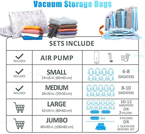 VMStr 10 pakovanje vakuumske vrećice sa električnom pumpom, srednje malene vrećice za uštedu prostora