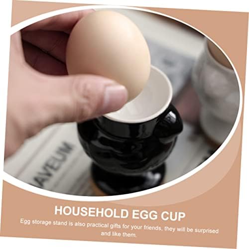 ABOOFAN 5kom Uskršnja ladica za jaja ornament posuda keramička jaja poklon kontejneri patka čaša za jaja tvrdo