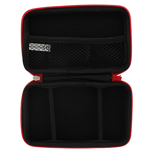 Zedlabz EVA Hard Travel case & amp; slušalice za Nintendo DS Lite, DSi & 3DS-Red