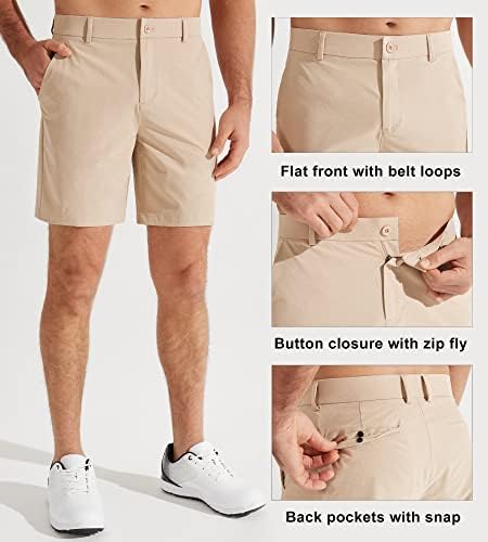 Libine Muške golf kratke hlače 7 10 radne haljine kratke ležerne s ravnim prednjim hibridnim kratkim hlačama