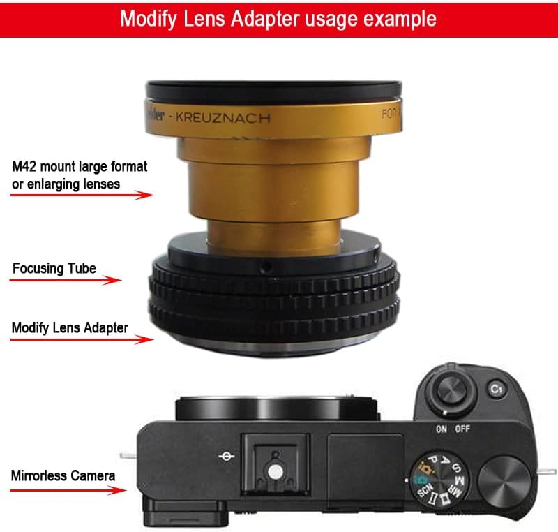 4mm Izmijenite namjenu adaptera za objektiv za M42 na e montira