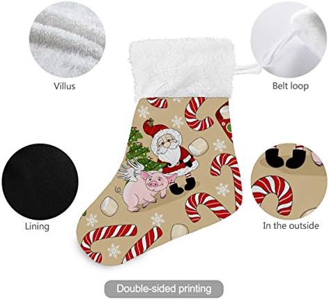 Alaza Božićne čarape Božićska svinja Zimsko stablo Classic Personalizirani male uređenje skladištenja