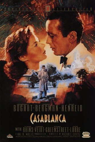 Pop kultura grafika Casablanca poster film s 11x17 Humphrey Bogart Ingrid Bergman Paul Henreid Claude