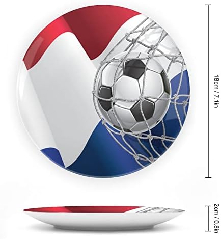 Fudbalski gol i Holandija Zastava smiješne kosti Kina Dekorativna ploča okrugla Keramičke ploče