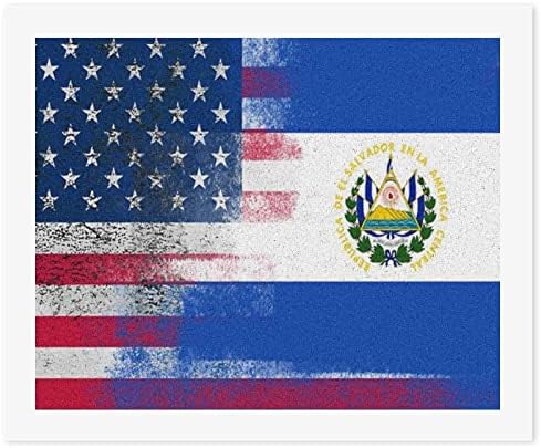 Grunge USA El_Salvador Zastava DIY Boja po brojevima kompleti za akrilno slikarstvo zidne slike Slike za uređenje