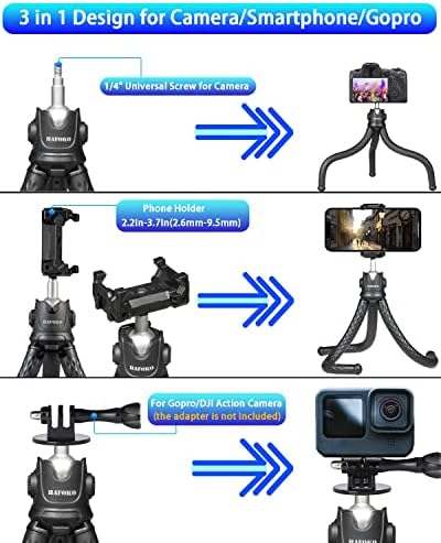 Hafoko hobotnica Stativ za kameru Mini fleksibilni Stativ za Smartphone stoni stativ multifunkcionalni Stativ