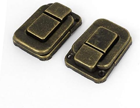 X-DREE 2 kom ogrlica kutija za zaključavanje kuke šarke zasun HASP postavlja bronzani ton w vijke(2 piezas