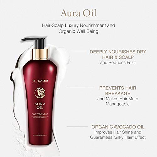 T-LAB PROFESSIONAL Aura Oil Duo tretman za svilenkastu i Upravljivu kosu, nevjerovatno mekanu i sjajnu,