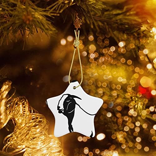 Boer Goat 2022 božićni keramički privjesak za ukrašavanje božićnog stabla