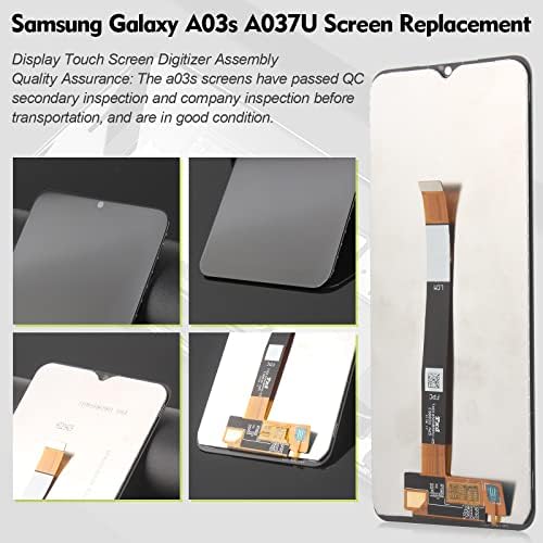 Zamjena ekrana za Samsung Galaxy A03s A037U 6,5 LCD ekran dodirni sklop Digitalizatora + 4 pakovanja