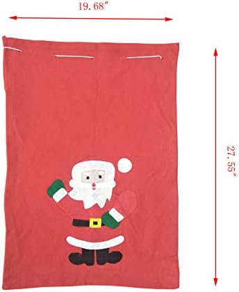 FixtureDisplays® 20x28 Božićna poklon torba za višekratnu upotrebu netkana tkanina Santa Claus Present Bag 15021-SANTA