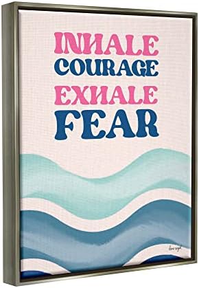 Stupell Industries udisati hrabrost izdahnuti strah motivaciona tipografija Sentiment, dizajn